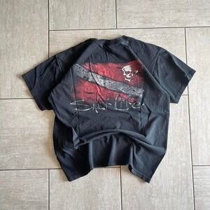 Salt Life Mens Black Short Sleeve Skull Dive Flag Graphic T-Shirt